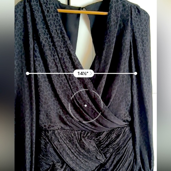 Free People x Revolve Let's Dance Mini Dress Black Leopard Print Long Sleeve 4 - Picture 6 of 7